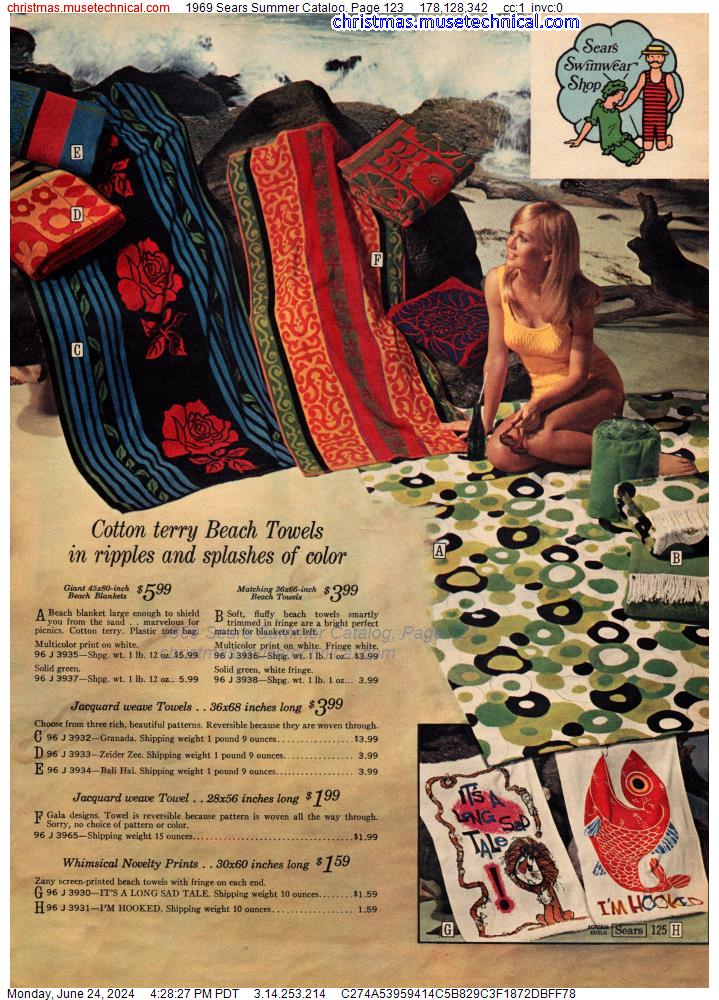 1969 Sears Summer Catalog, Page 123
