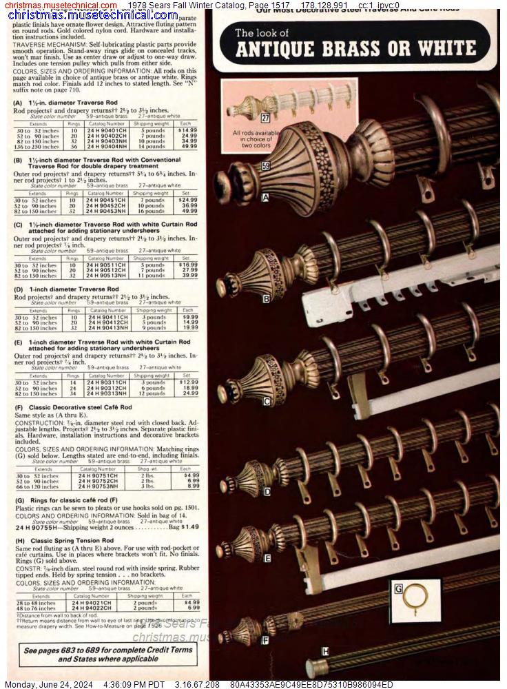 1978 Sears Fall Winter Catalog, Page 1517