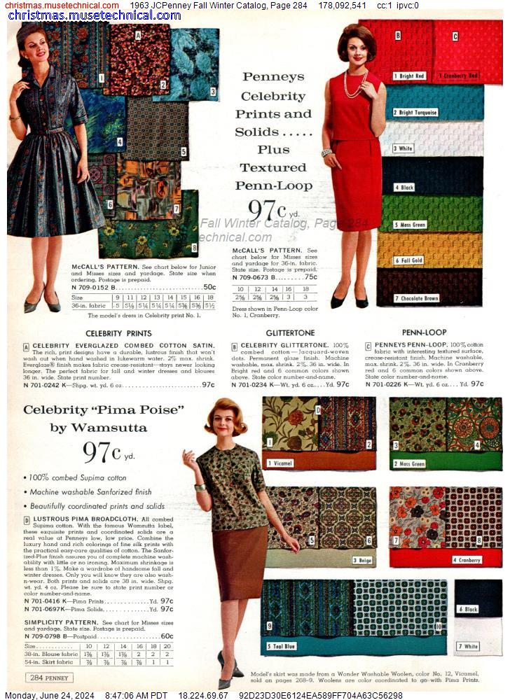 1963 JCPenney Fall Winter Catalog, Page 284