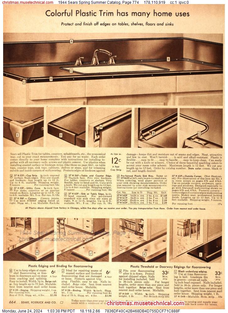 1944 Sears Spring Summer Catalog, Page 774