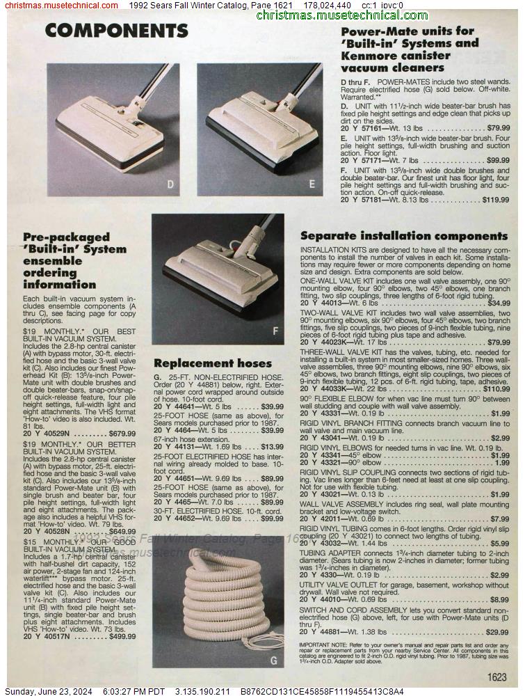 1992 Sears Fall Winter Catalog, Page 1621