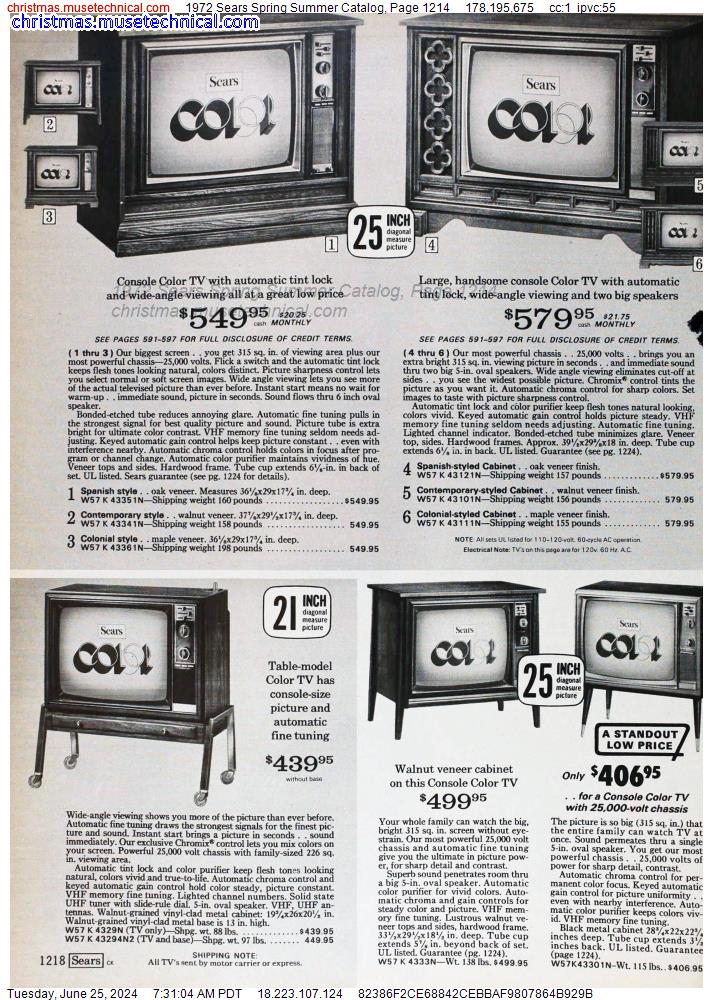 1972 Sears Spring Summer Catalog, Page 1214