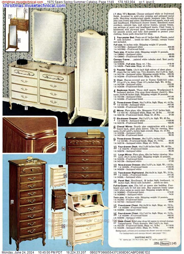 1975 Sears Spring Summer Catalog, Page 1149