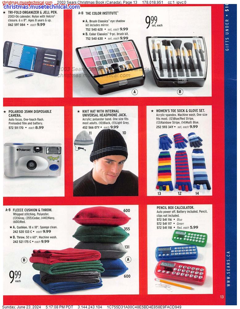 2003 Sears Christmas Book (Canada), Page 13