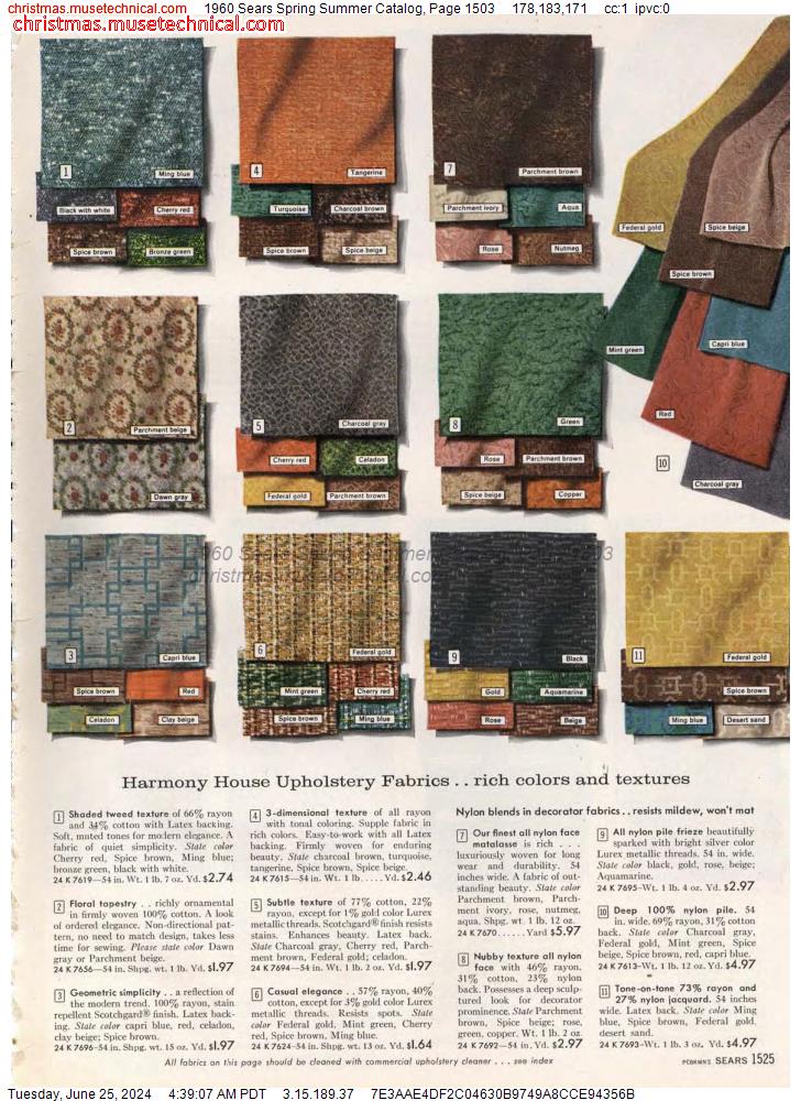 1960 Sears Spring Summer Catalog, Page 1503