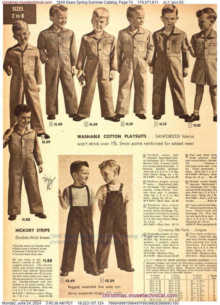 1949 Sears Spring Summer Catalog, Page 74