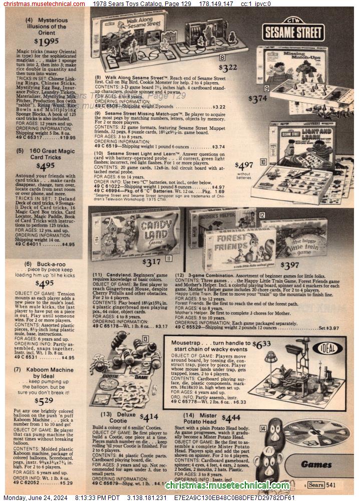 1978 Sears Toys Catalog, Page 129