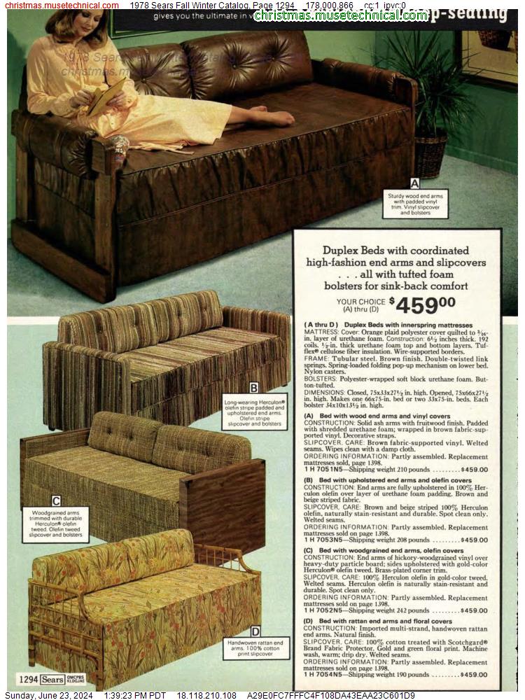 1978 Sears Fall Winter Catalog, Page 1294