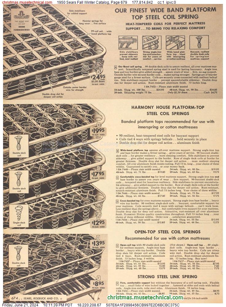 1950 Sears Fall Winter Catalog, Page 679