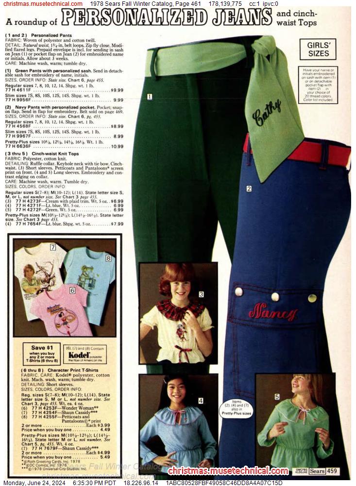 1978 Sears Fall Winter Catalog, Page 461