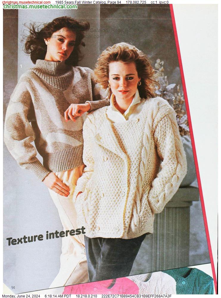 1985 Sears Fall Winter Catalog, Page 94