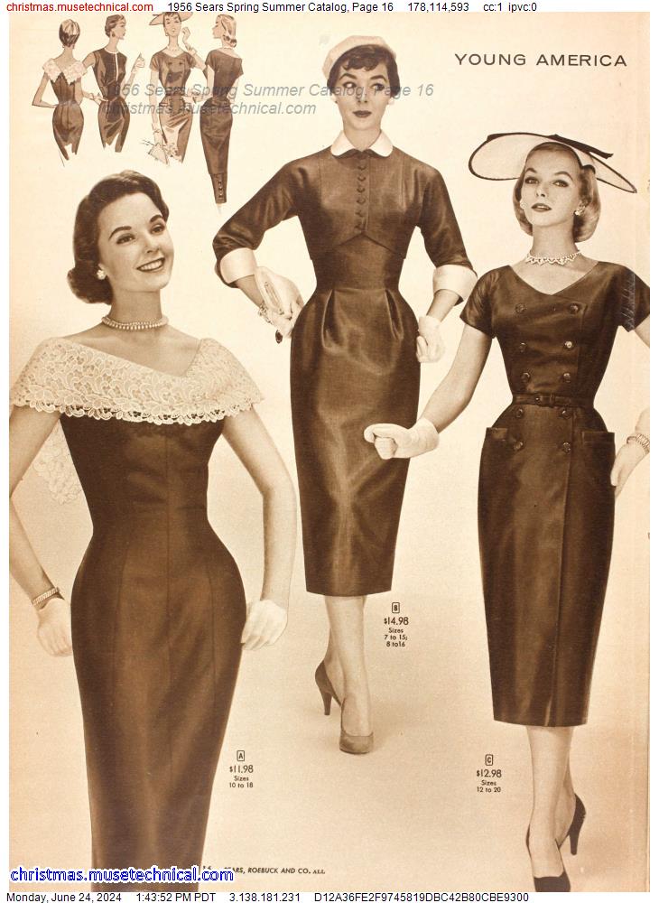 1956 Sears Spring Summer Catalog, Page 16
