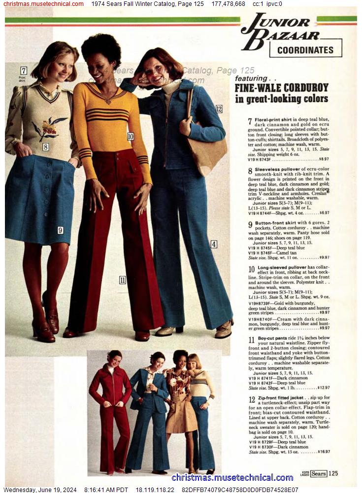 1974 Sears Fall Winter Catalog, Page 125