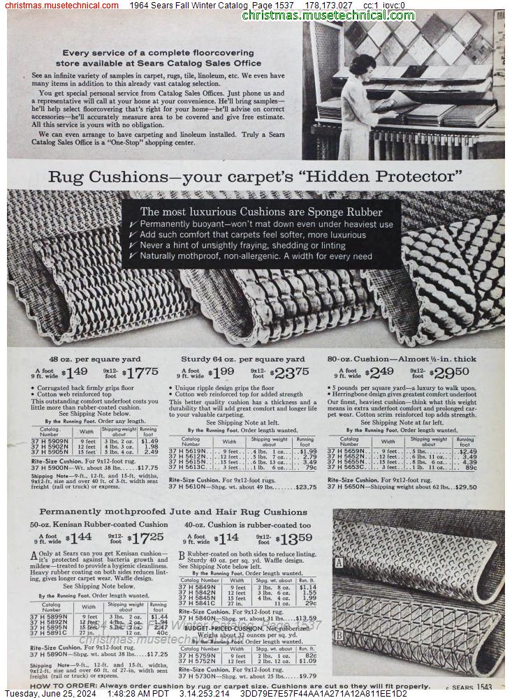 1964 Sears Fall Winter Catalog, Page 1537
