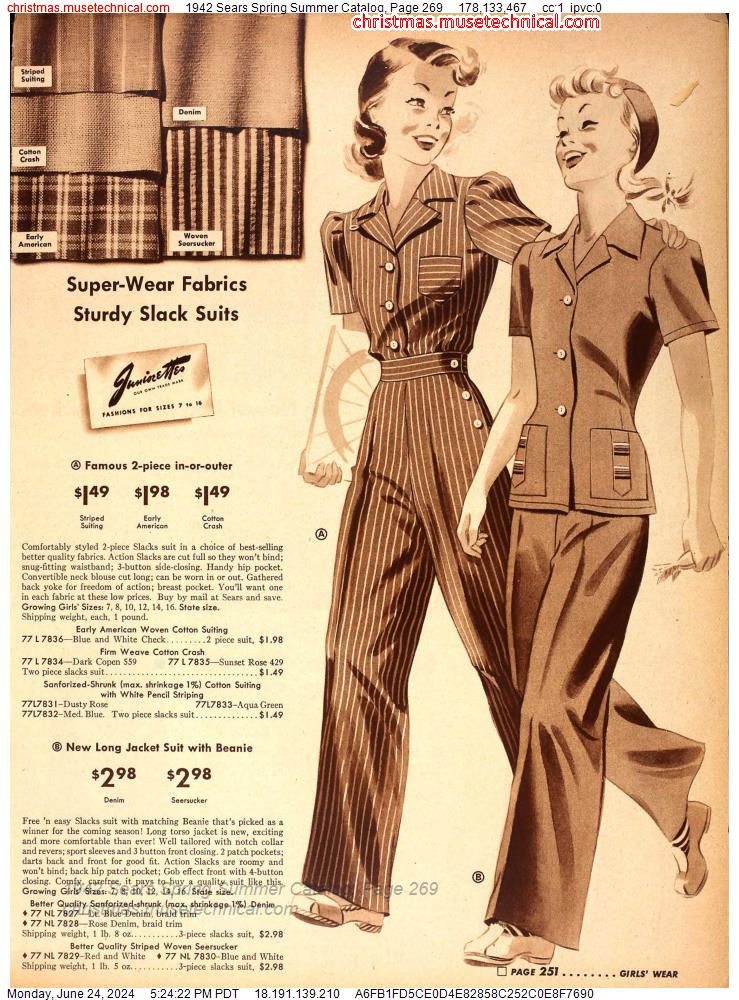 1942 Sears Spring Summer Catalog, Page 269