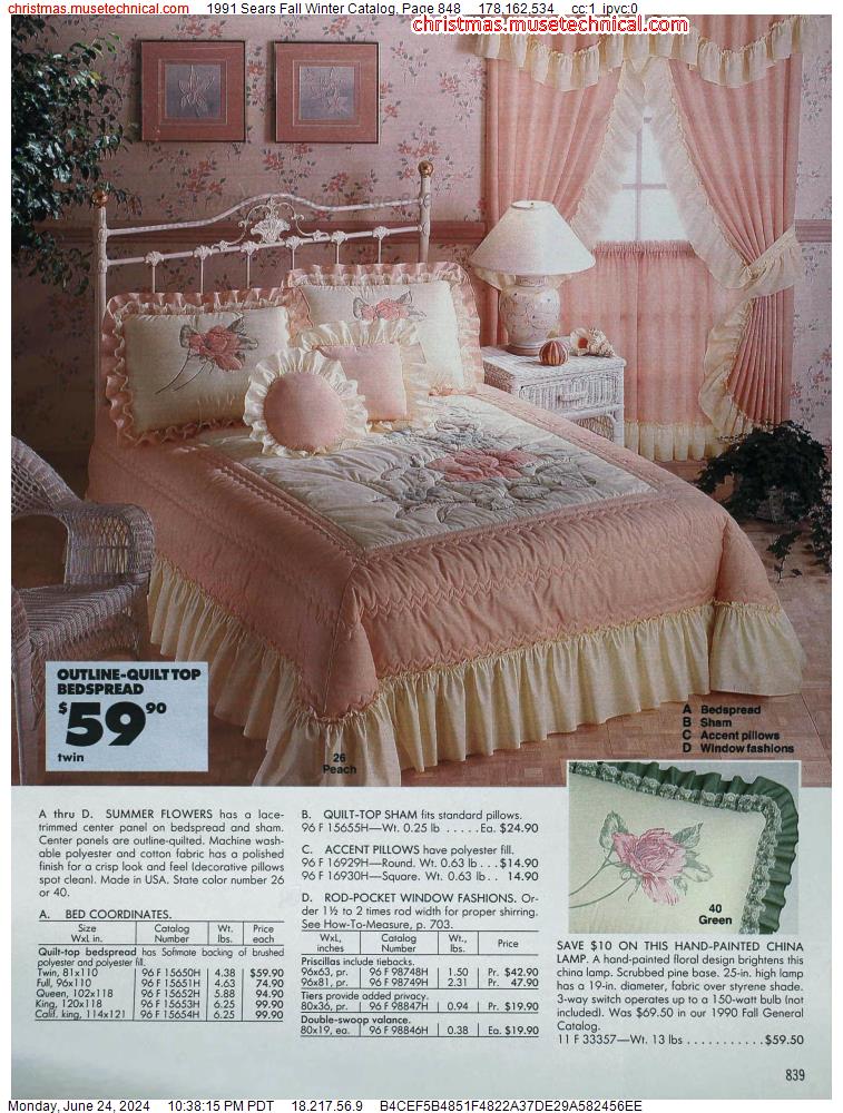 1991 Sears Fall Winter Catalog, Page 848