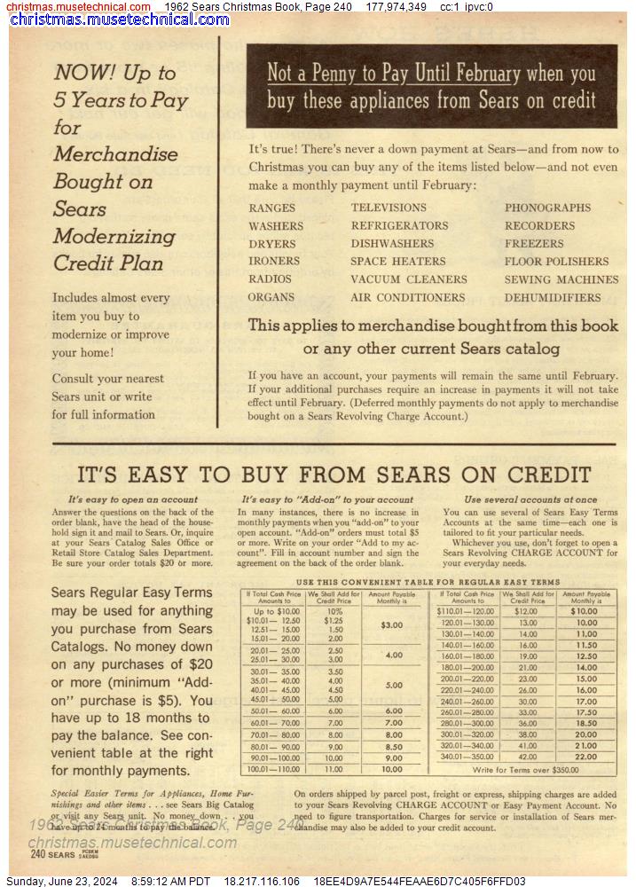1962 Sears Christmas Book, Page 240