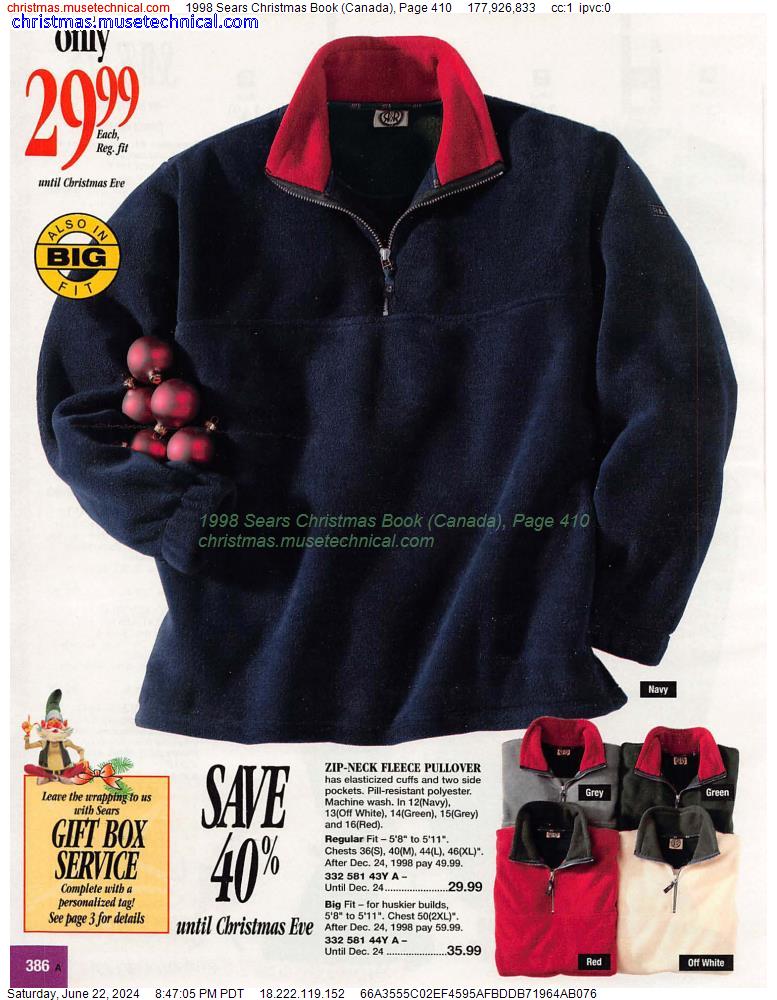 1998 Sears Christmas Book (Canada), Page 410