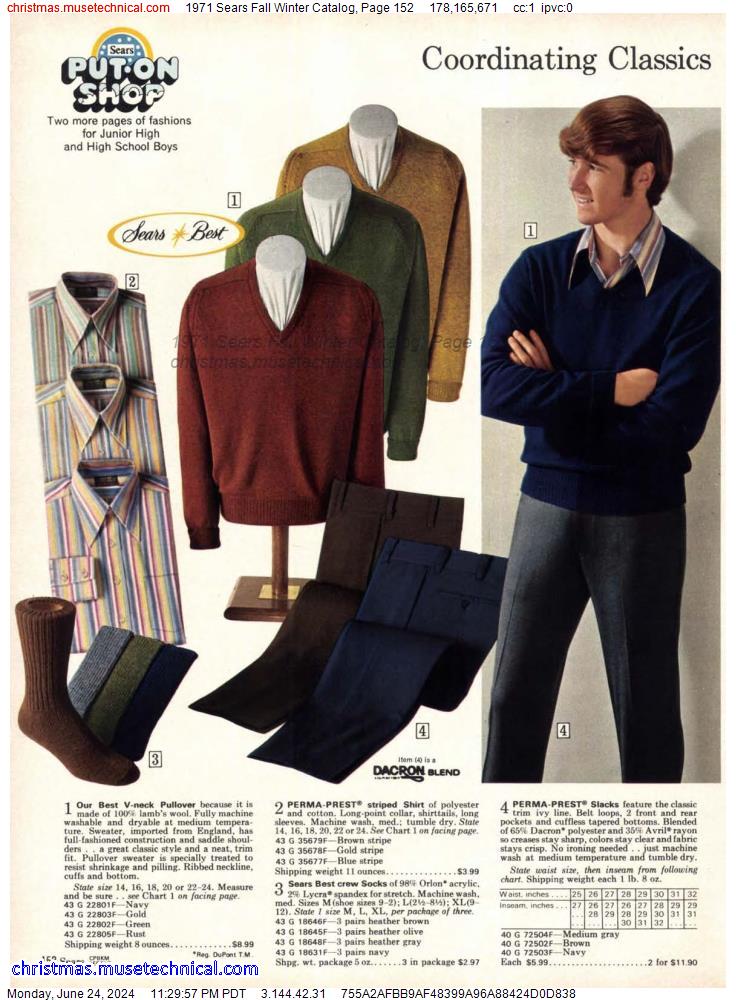 1971 Sears Fall Winter Catalog, Page 152