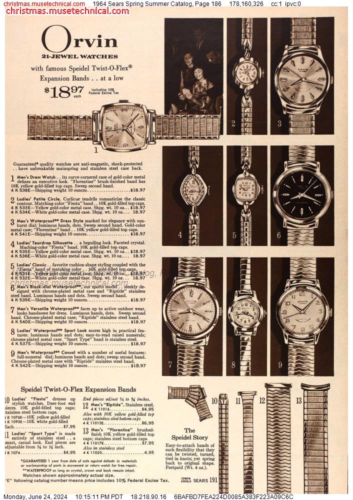 1964 Sears Spring Summer Catalog, Page 186