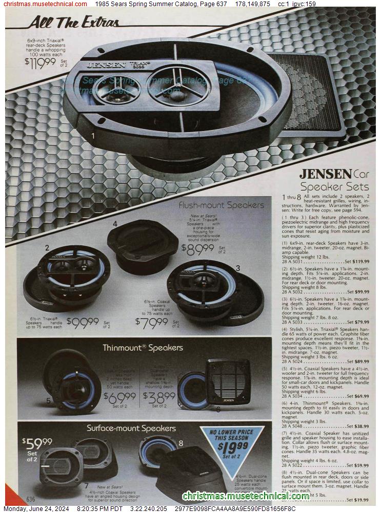 1985 Sears Spring Summer Catalog, Page 637
