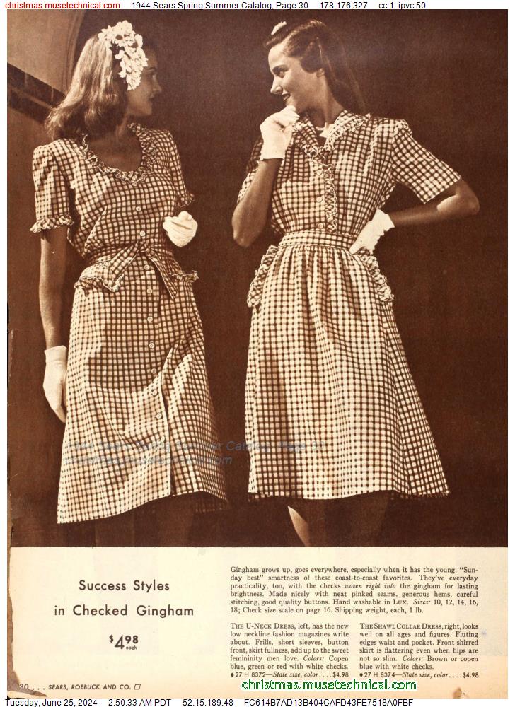 1944 Sears Spring Summer Catalog, Page 30