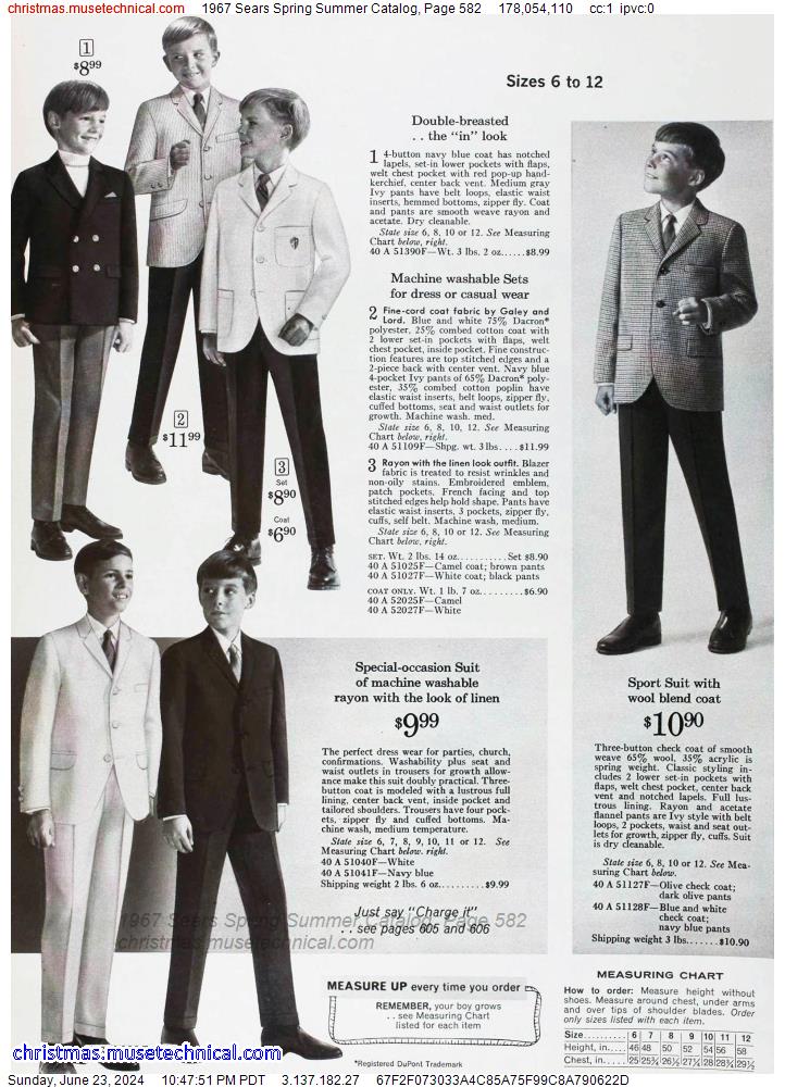 1967 Sears Spring Summer Catalog, Page 582