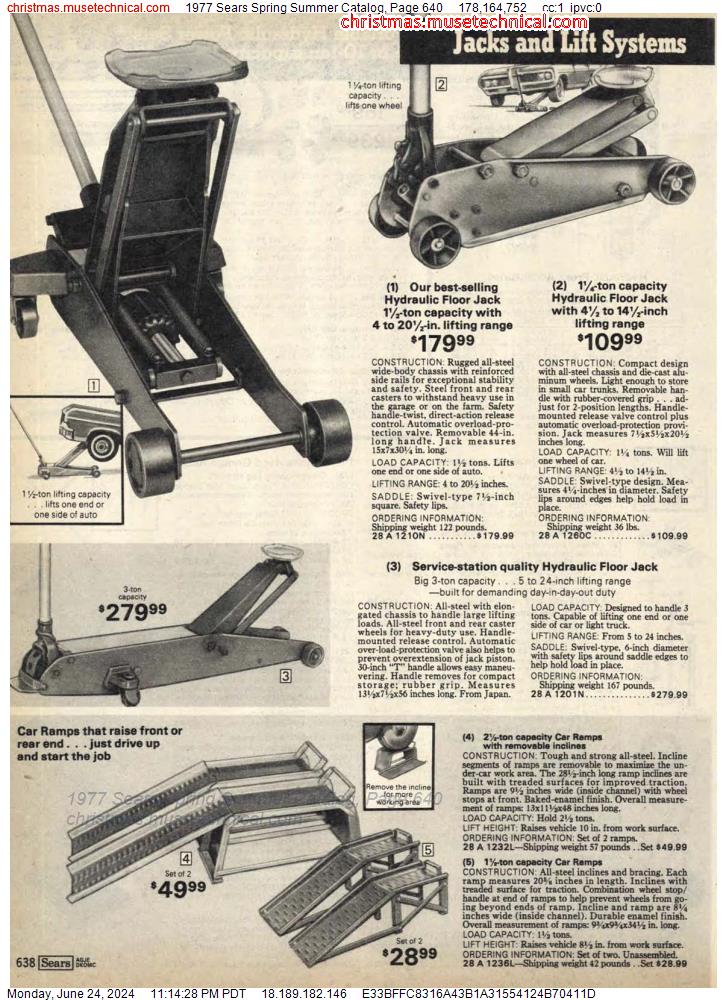 1977 Sears Spring Summer Catalog, Page 640
