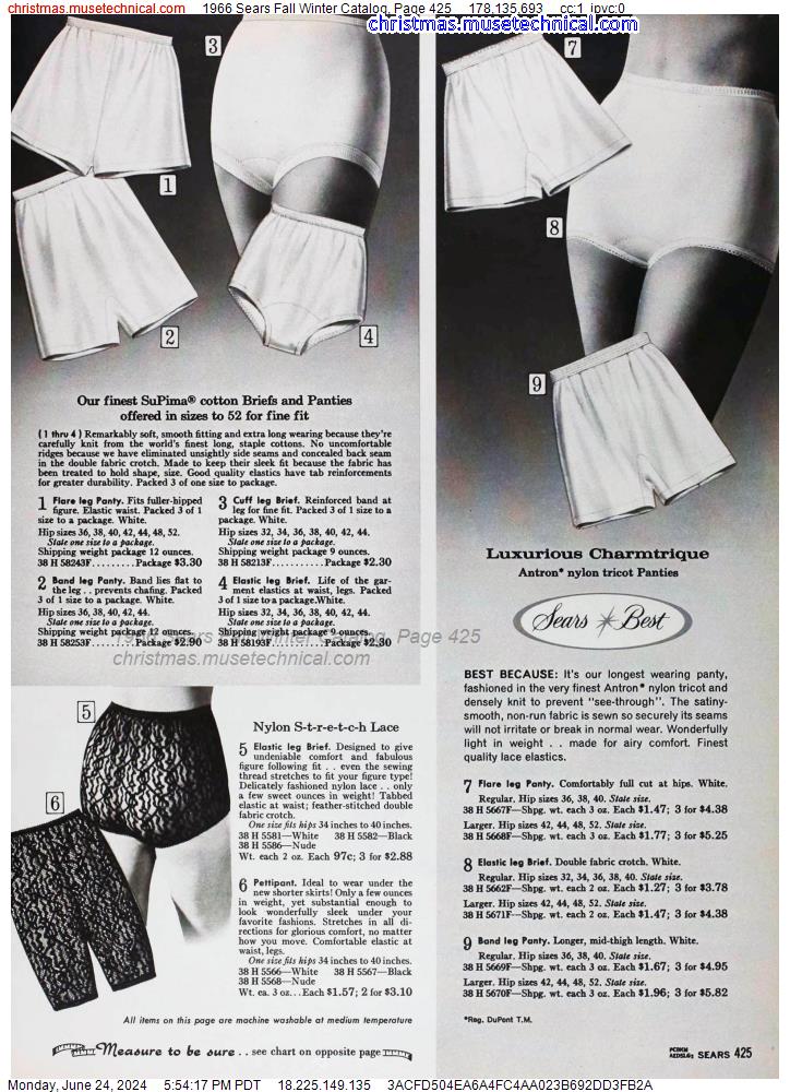 1966 Sears Fall Winter Catalog, Page 425