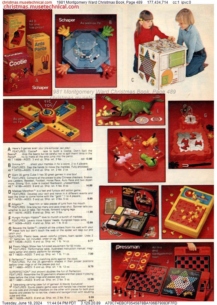 1981 Montgomery Ward Christmas Book, Page 489