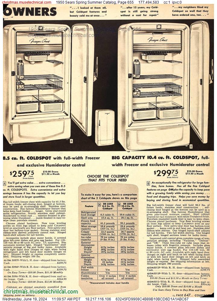 1950 Sears Spring Summer Catalog, Page 655