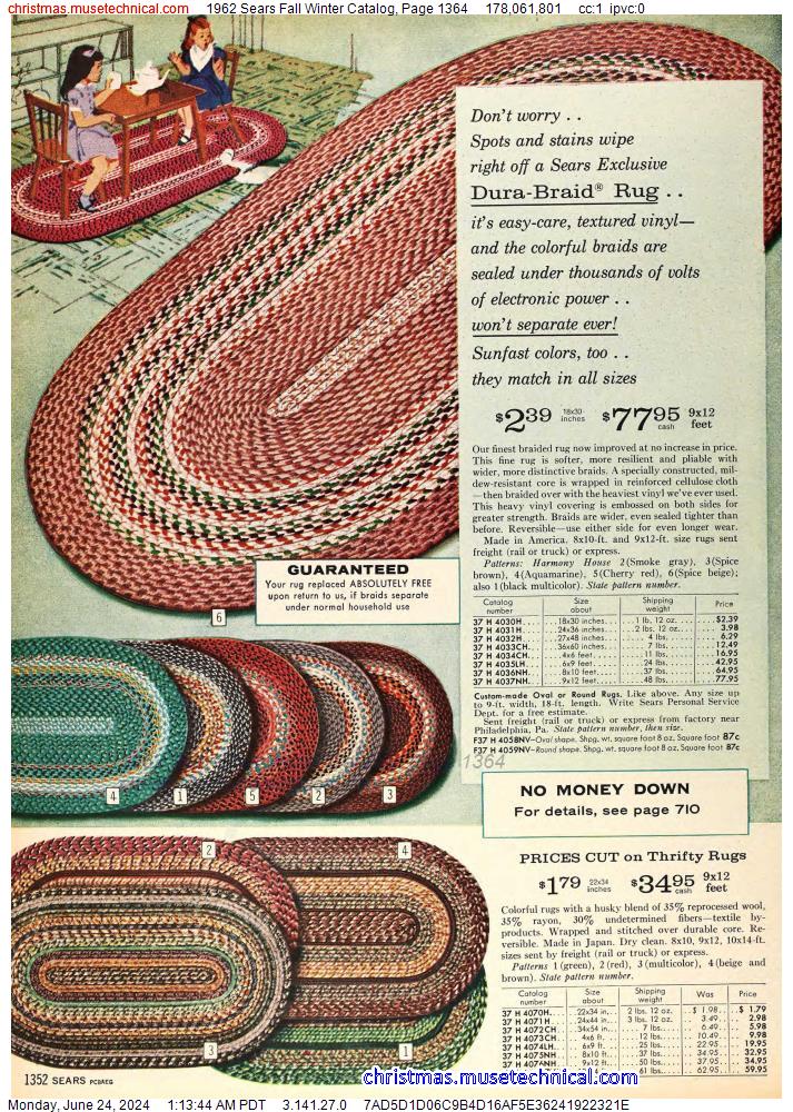 1962 Sears Fall Winter Catalog, Page 1364