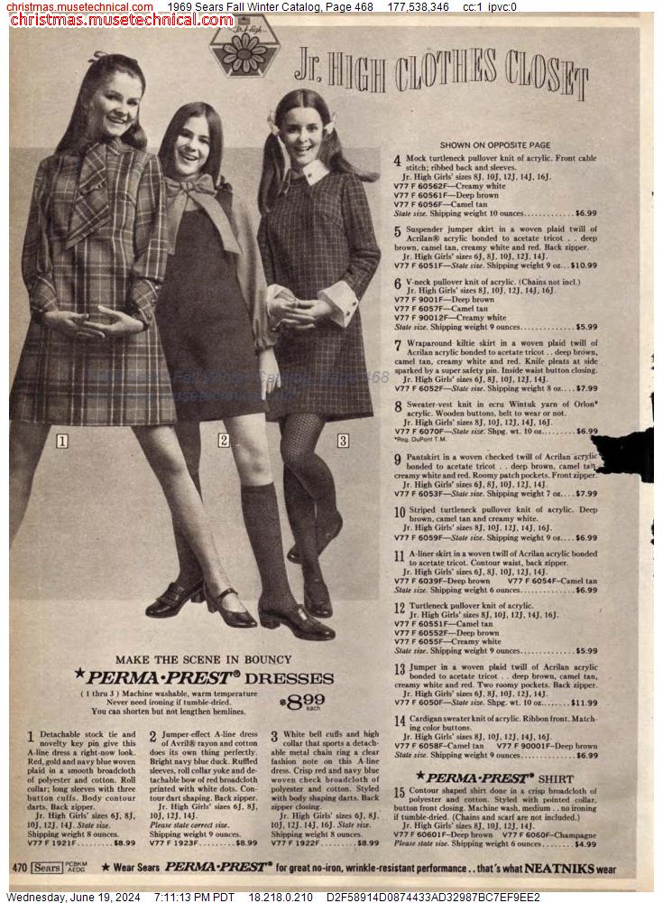 1969 Sears Fall Winter Catalog, Page 468
