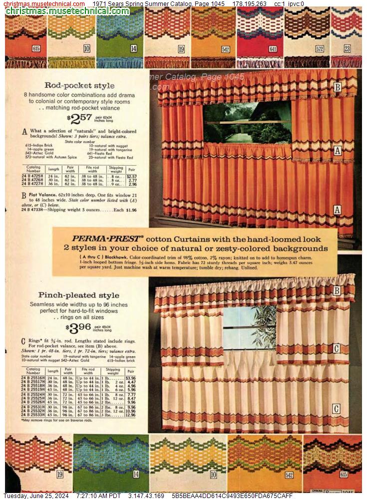 1971 Sears Spring Summer Catalog, Page 1045