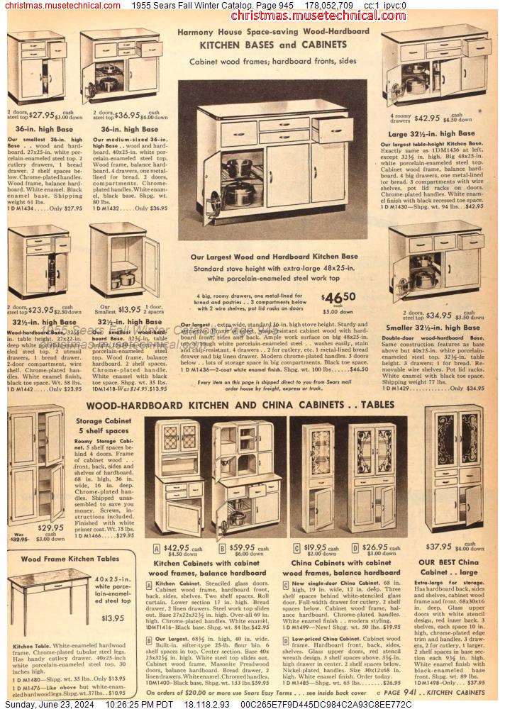 1955 Sears Fall Winter Catalog, Page 945