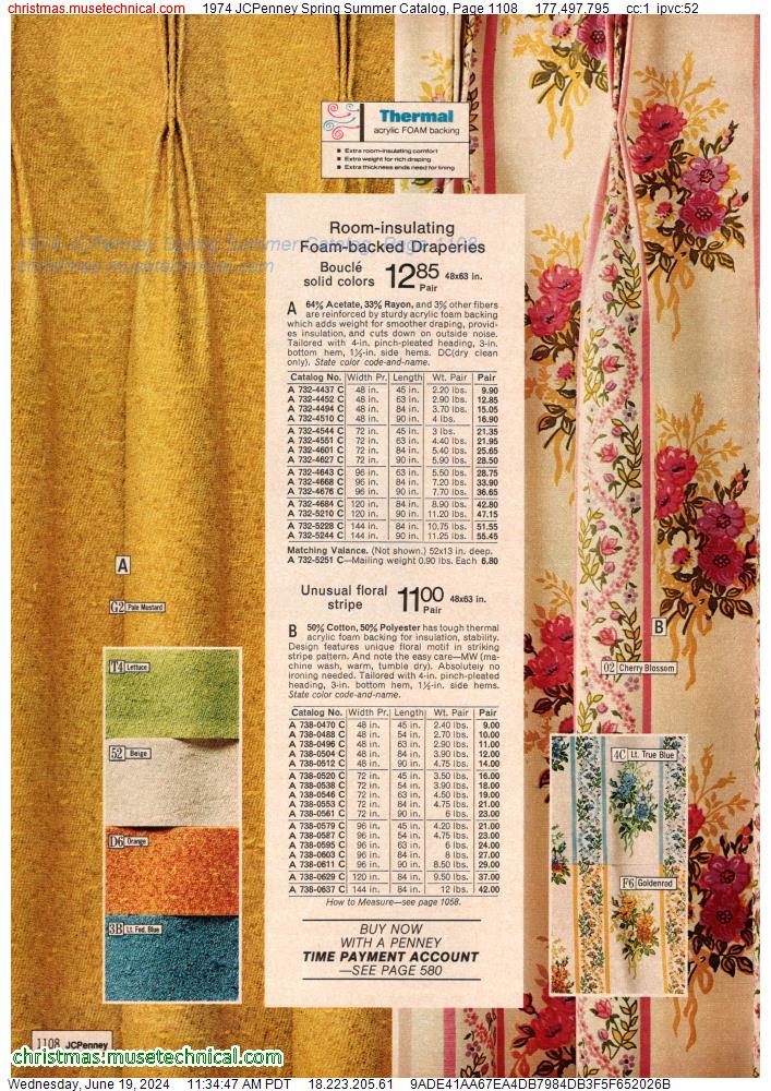 1974 JCPenney Spring Summer Catalog, Page 1108