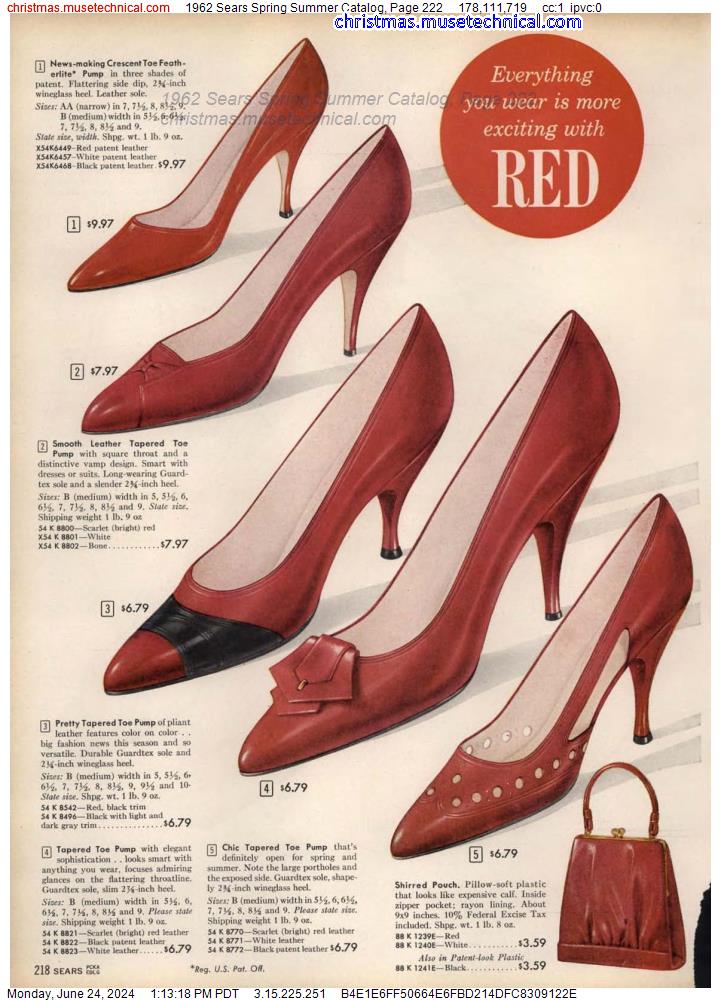 1962 Sears Spring Summer Catalog, Page 222