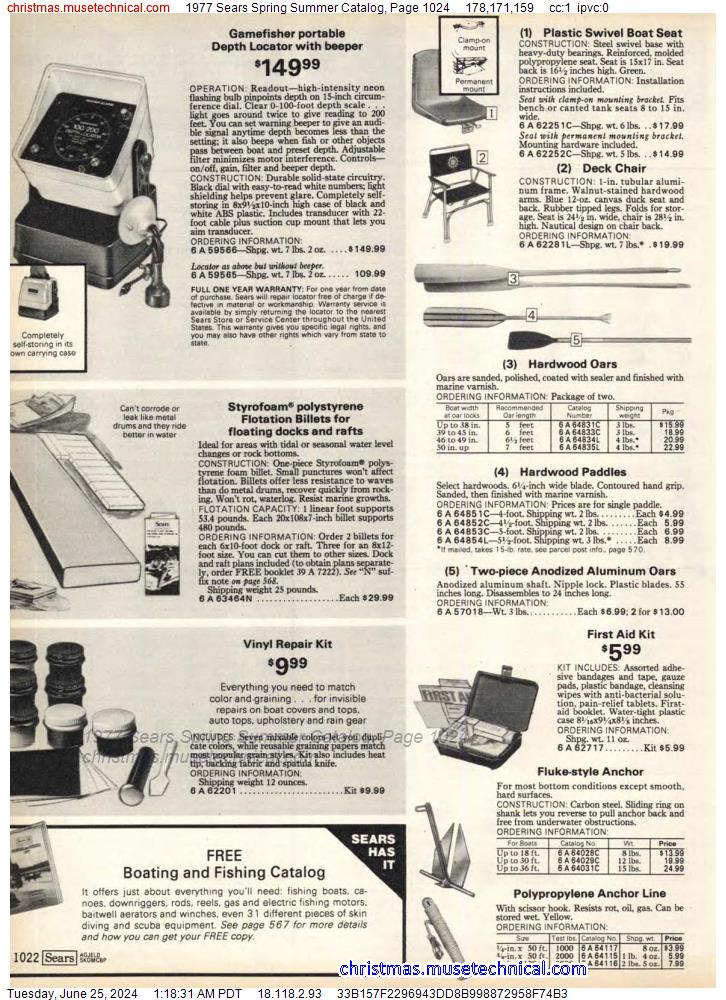 1977 Sears Spring Summer Catalog, Page 1024