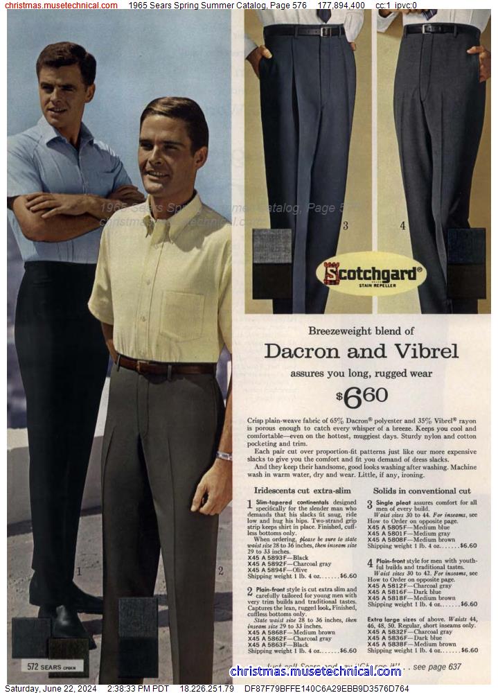 1965 Sears Spring Summer Catalog, Page 576