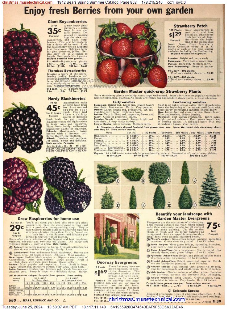 1942 Sears Spring Summer Catalog, Page 802