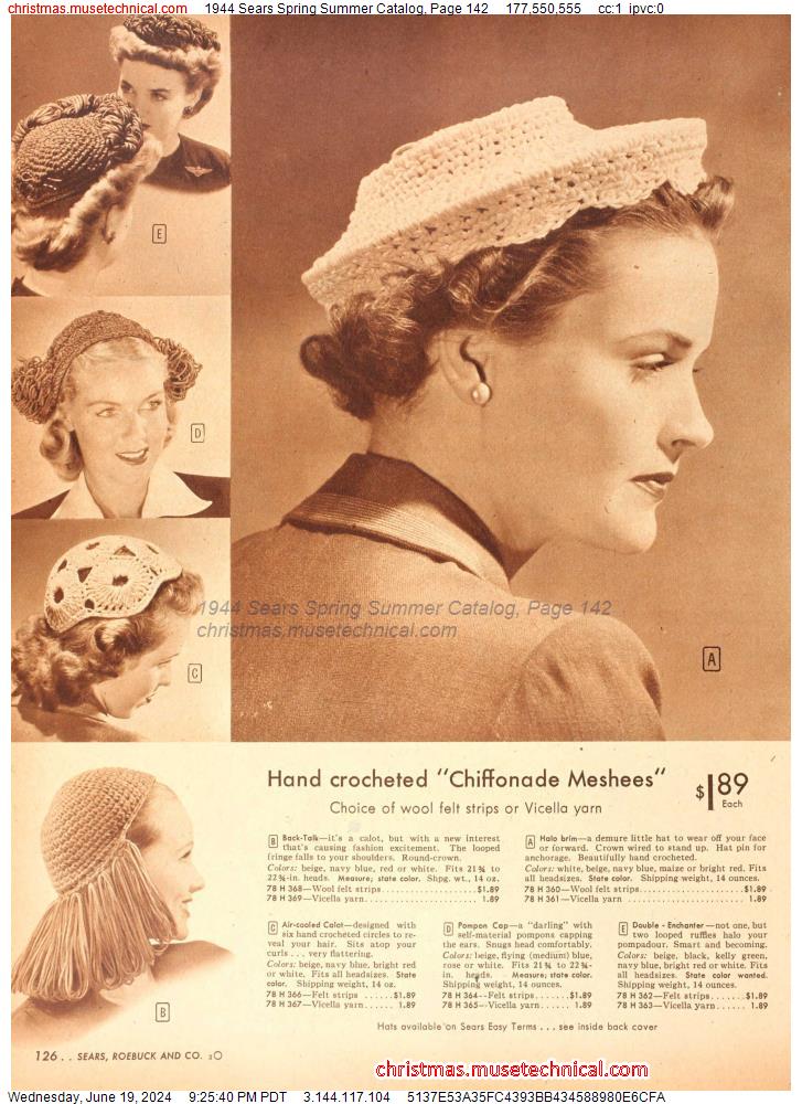 1944 Sears Spring Summer Catalog, Page 142