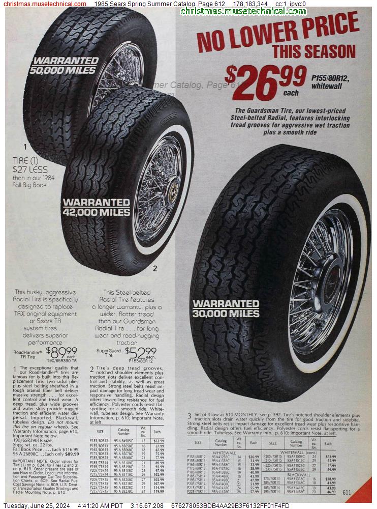 1985 Sears Spring Summer Catalog, Page 612