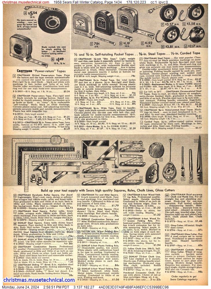 1958 Sears Fall Winter Catalog, Page 1434