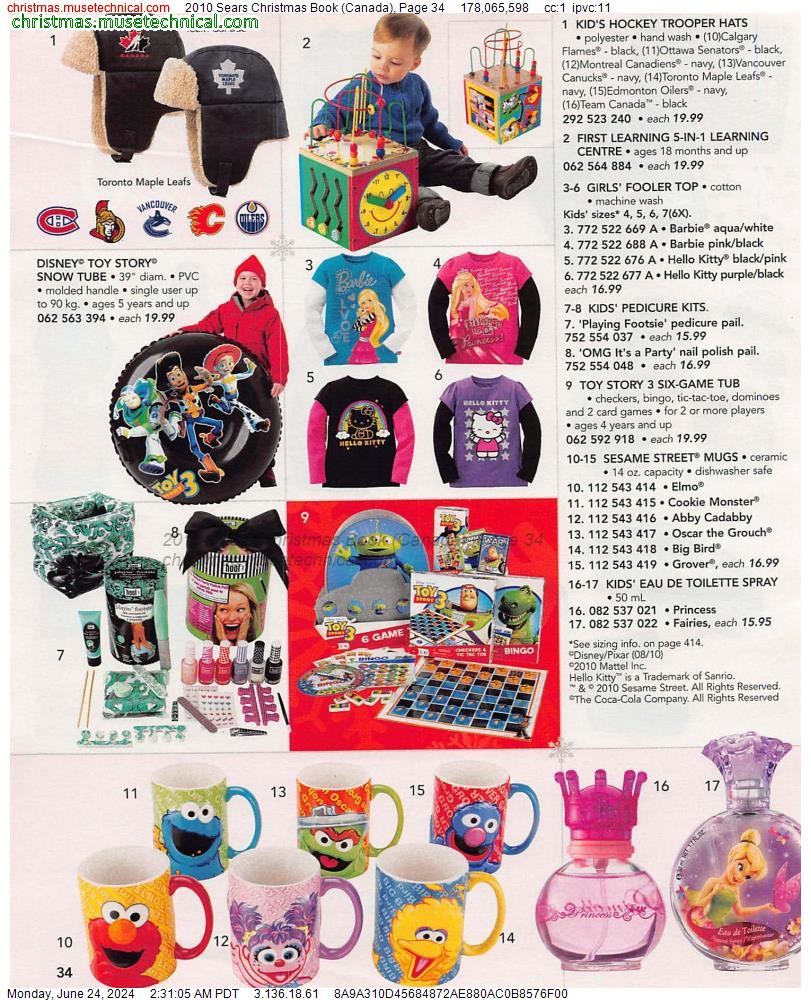 2010 Sears Christmas Book (Canada), Page 34