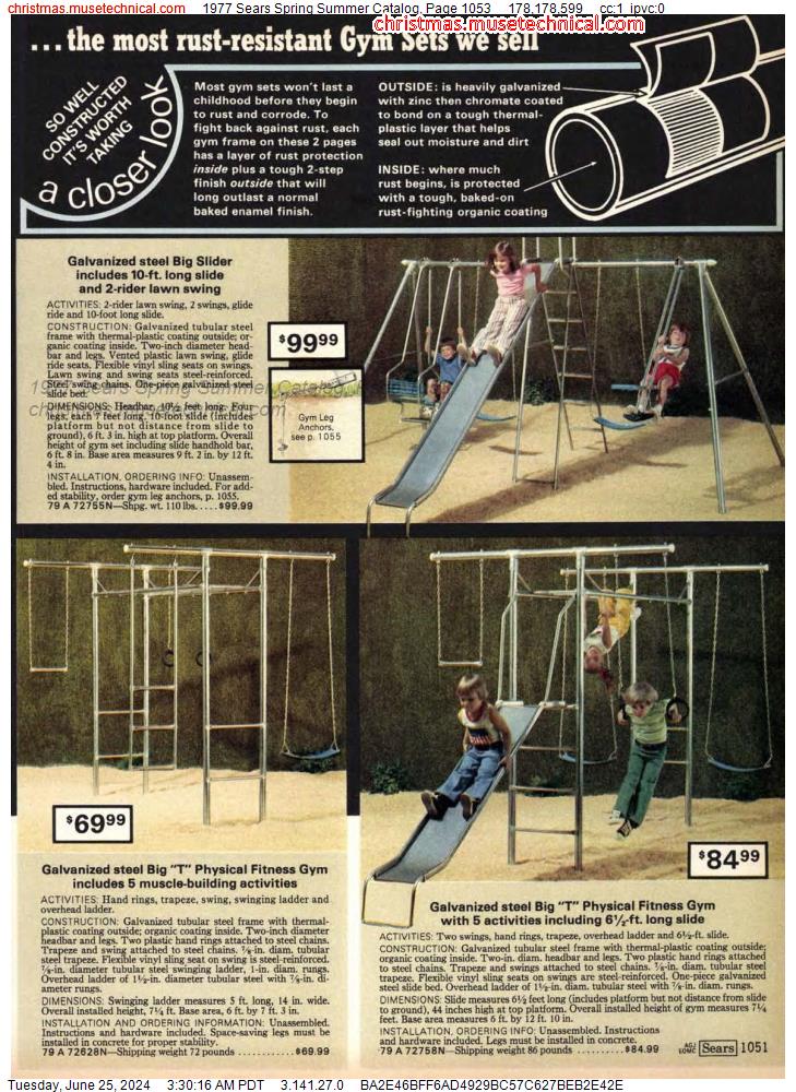 1977 Sears Spring Summer Catalog, Page 1053
