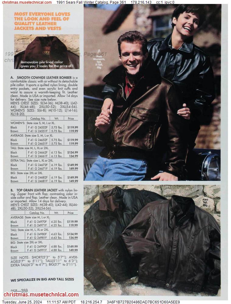 1991 Sears Fall Winter Catalog, Page 361