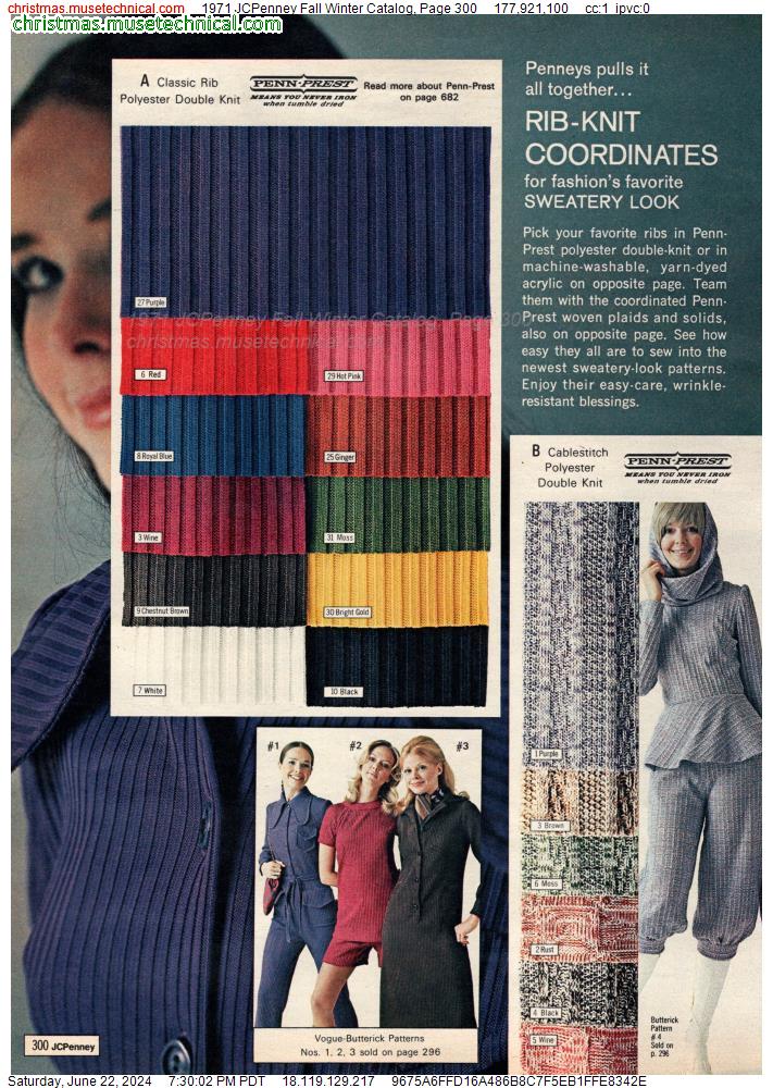 1971 JCPenney Fall Winter Catalog, Page 300