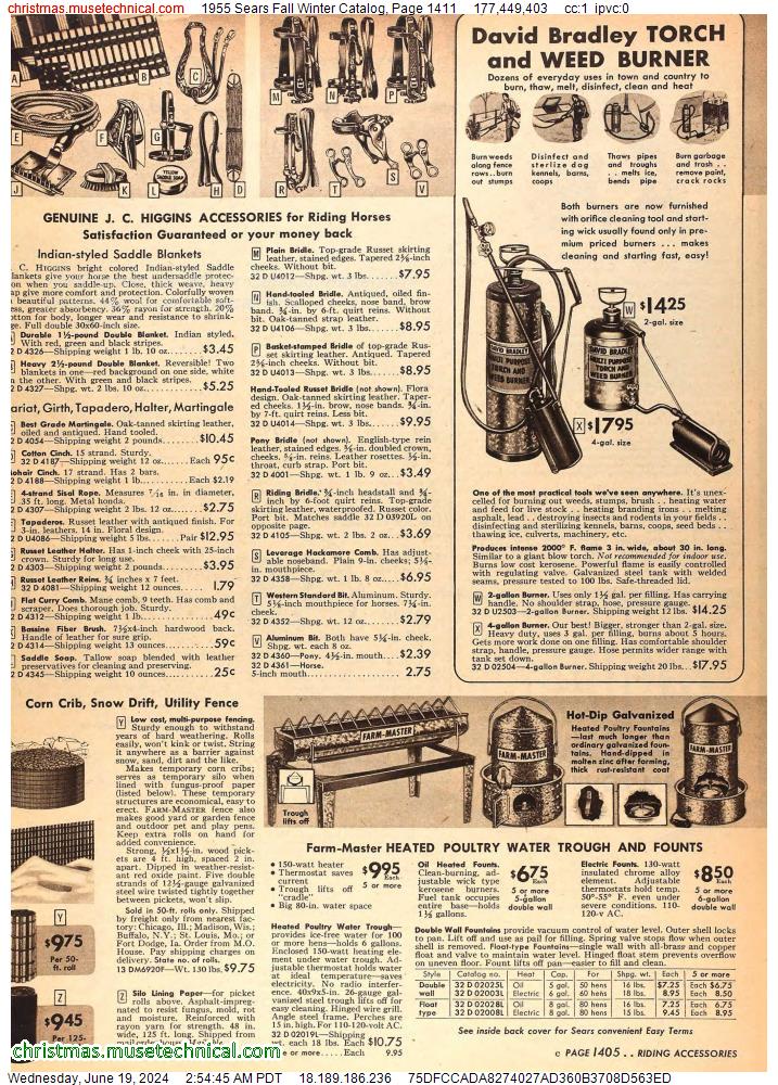 1955 Sears Fall Winter Catalog, Page 1411