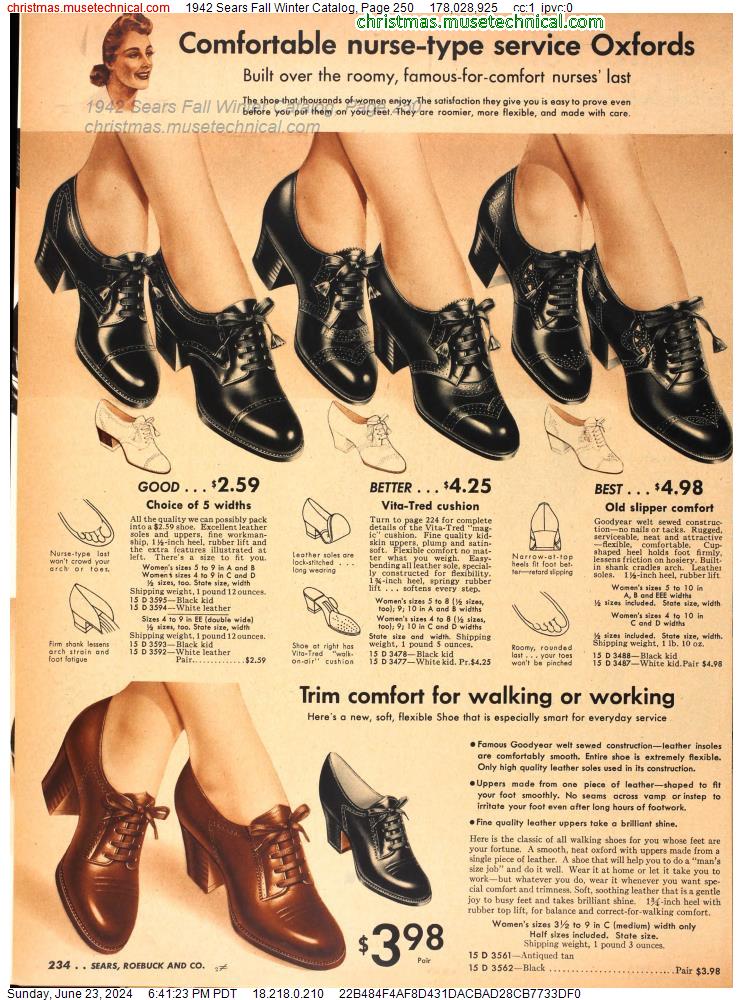 1942 Sears Fall Winter Catalog, Page 250