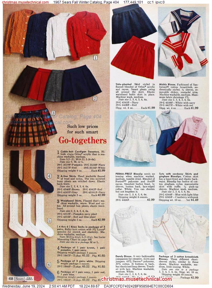 1967 Sears Fall Winter Catalog, Page 404